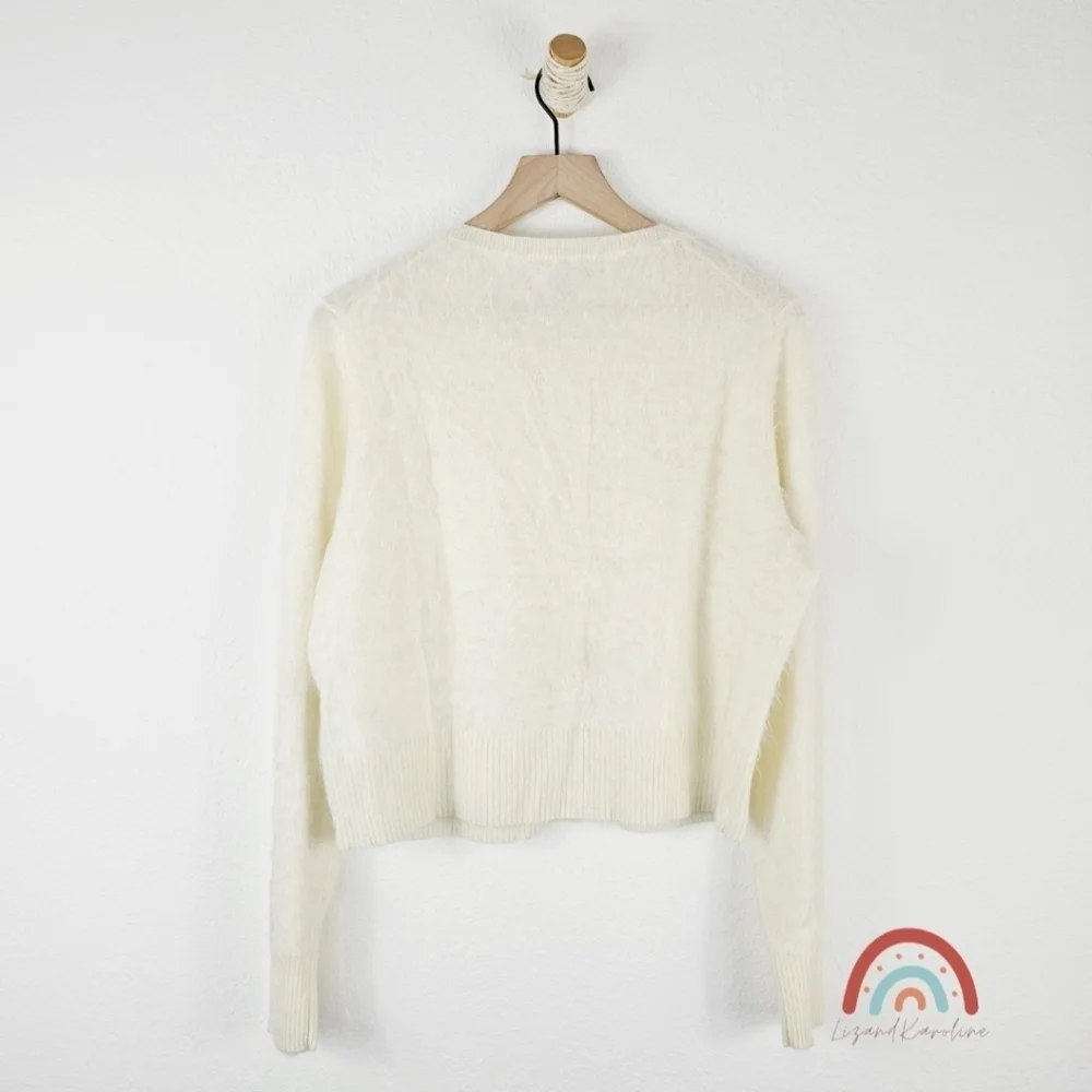 New! J. Crew Brushed Cashmere Cropped Cardigan